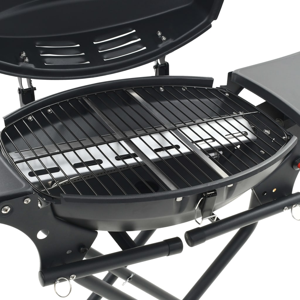 Portable Gas BBQ Grill with Cooking Zone Black - Outdoor Cooking Made Easy!