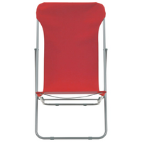 Buy vidaXL Folding Beach Chairs - Set of 2 | Steel Frame | Oxford Fabric | Red