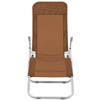 Folding Sun Loungers 2 pcs Textilene Taupe - Relax in Style