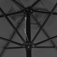 Outdoor Parasol with Metal Pole 300 cm Anthracite