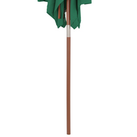 Outdoor Parasol with Wooden Pole 150x200 cm Green - UV Protective, Easy to Clean, Stable and Durable