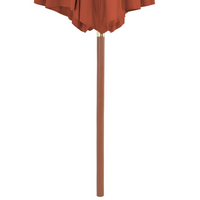 Outdoor Parasol with Wooden Pole 300 cm Terracotta - Shade and UV Protection