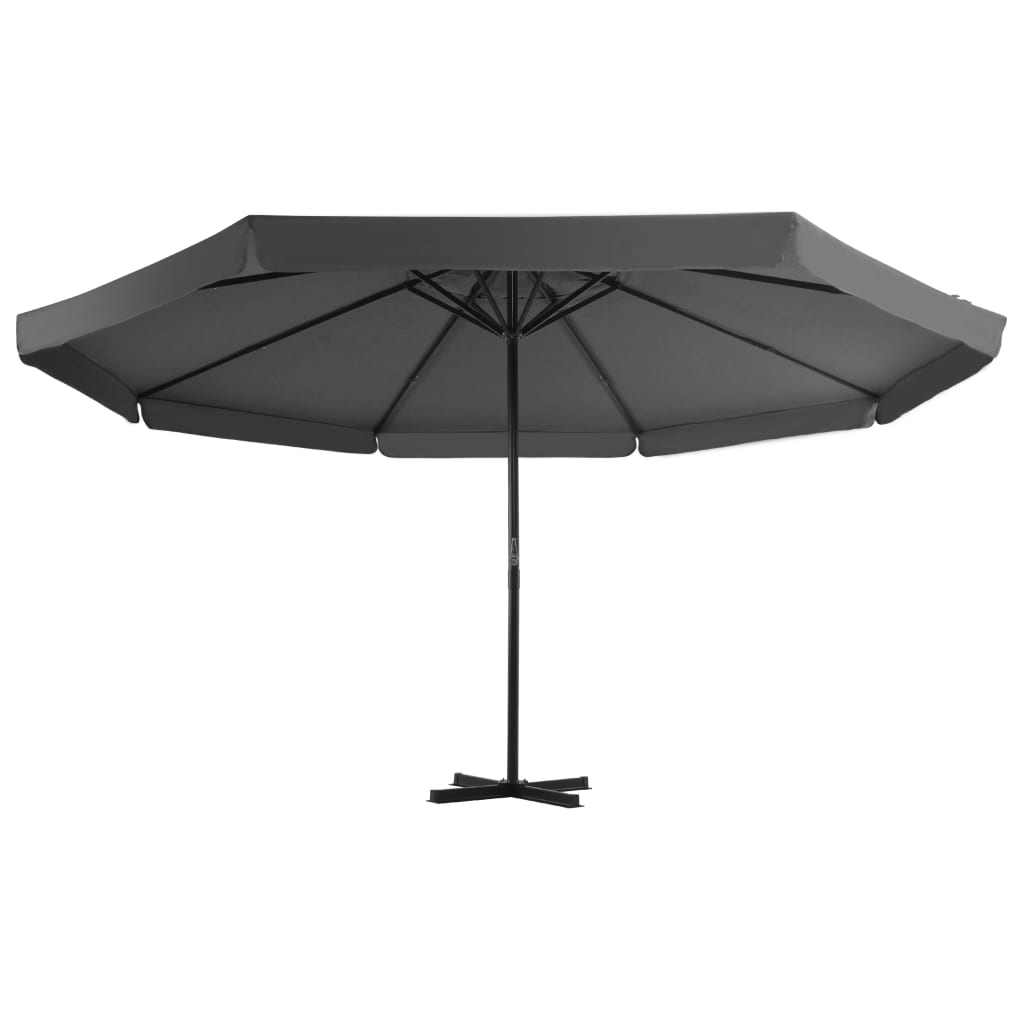 Outdoor Parasol with Aluminium Pole 500 cm Anthracite - UV Protective and Easy to Assemble