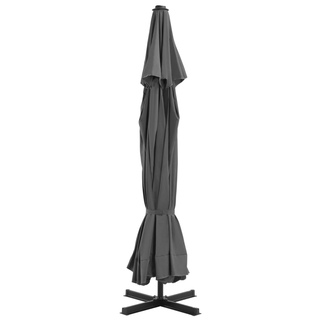 Outdoor Parasol with Aluminium Pole 500 cm Anthracite - UV Protective and Easy to Assemble