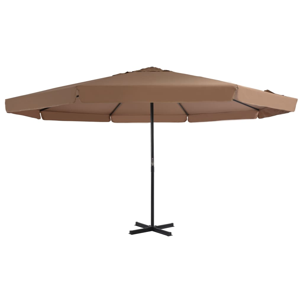 Outdoor Parasol with Aluminium Pole 500 cm Taupe - UV Protective and Easy to Clean