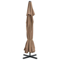 Outdoor Parasol with Aluminium Pole 500 cm Taupe - UV Protective and Easy to Clean