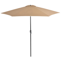 Outdoor Parasol with Metal Pole 300 cm Taupe - UV Protective, Durable, and Easy to Clean