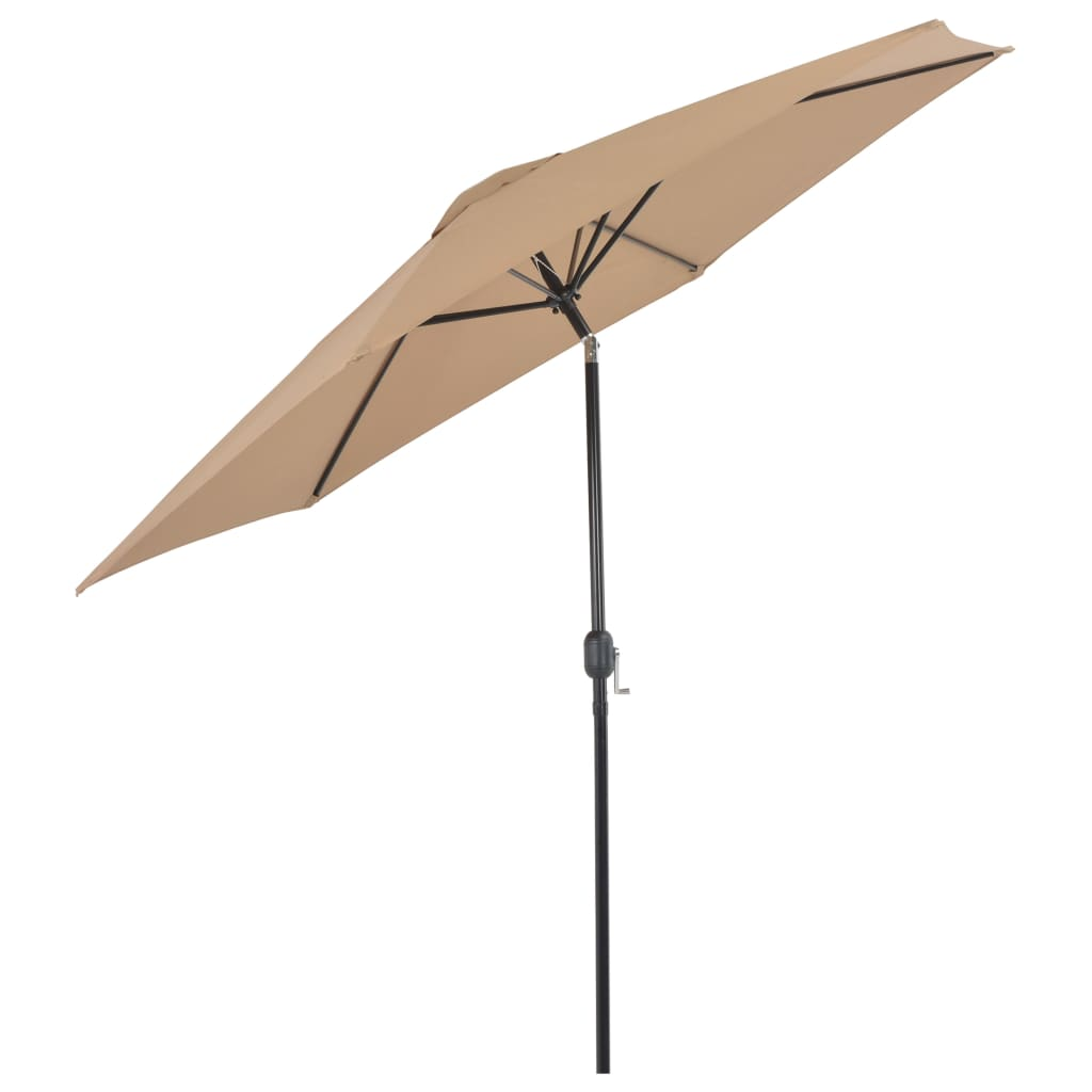 Outdoor Parasol with Metal Pole 300 cm Taupe - UV Protective, Durable, and Easy to Clean