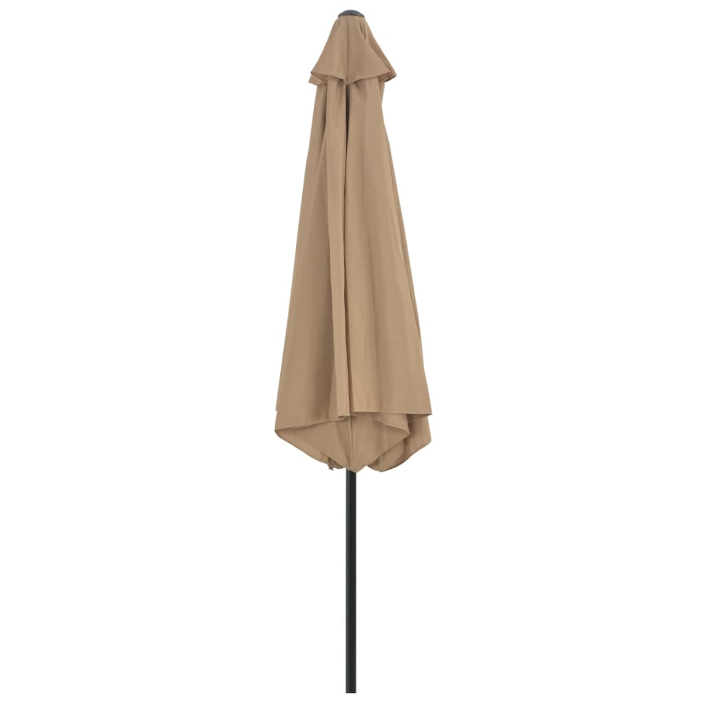 Outdoor Parasol with Metal Pole 300 cm Taupe - UV Protective, Durable, and Easy to Clean