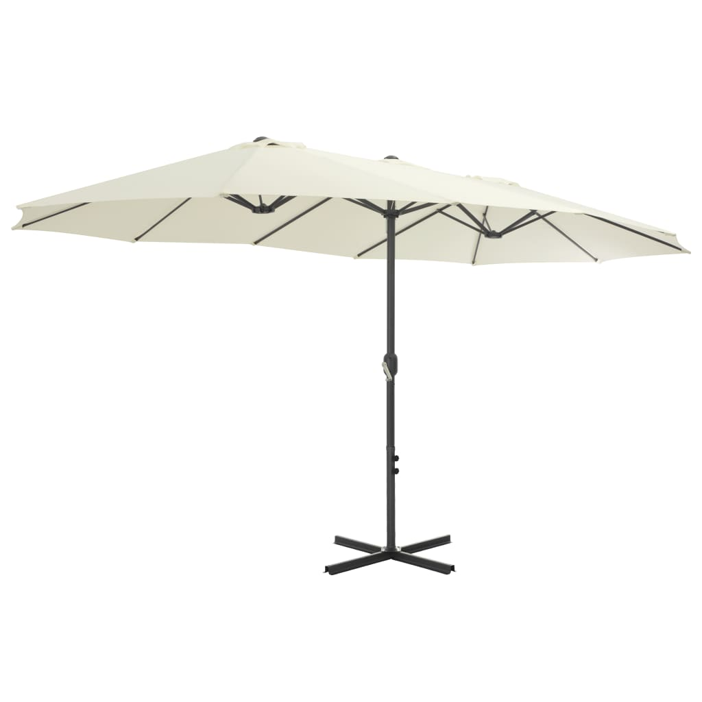 Outdoor Parasol with Aluminium Pole 460x270 cm Sand