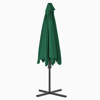 Outdoor Parasol with Steel Pole 300 cm - Green | UV Protective, Rotates 360 Degrees