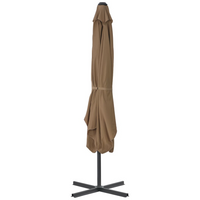 Outdoor Parasol with Steel Pole 250x250 cm Taupe - UV Protective & Durable