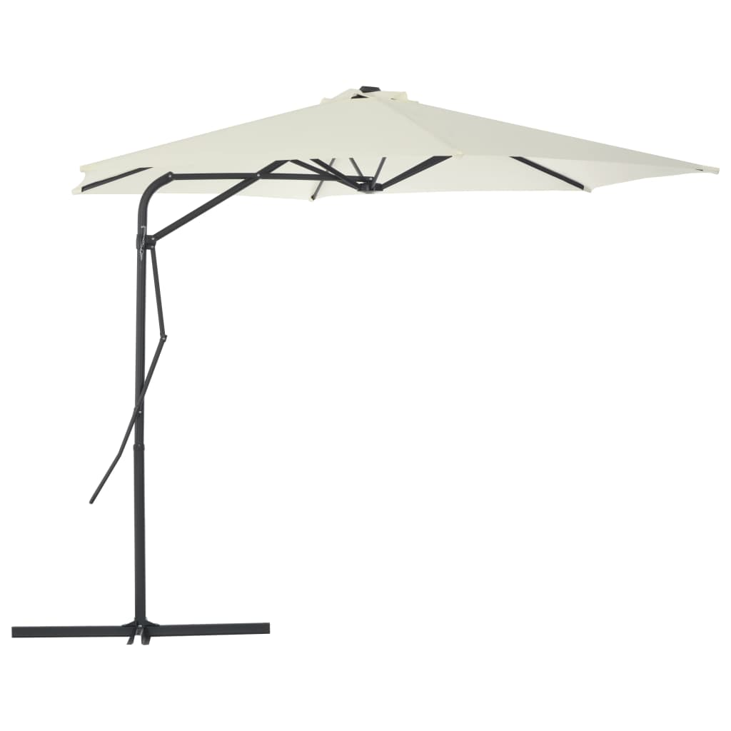 Outdoor Parasol with Steel Pole 300 cm Sand - Protect Yourself from Harmful UV Rays