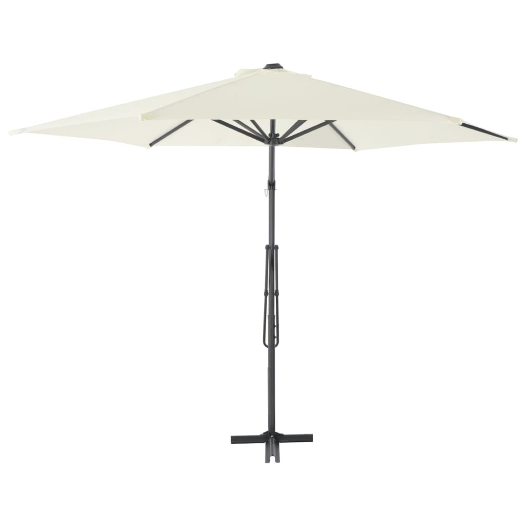 Outdoor Parasol with Steel Pole 300 cm Sand - Protect Yourself from Harmful UV Rays