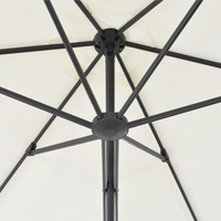 Outdoor Parasol with Steel Pole 300 cm Sand - Protect Yourself from Harmful UV Rays