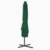 Outdoor Parasol with Steel Pole 250x250 cm Green - Shade and UV Protection