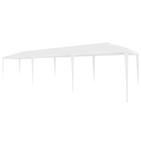 vidaXL Party Tent 3x9 m PE White - Outdoor Canopy for Entertaining