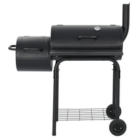 Classic Charcoal BBQ Offset Smoker - Robust, Flavorful Grilling and Smoking