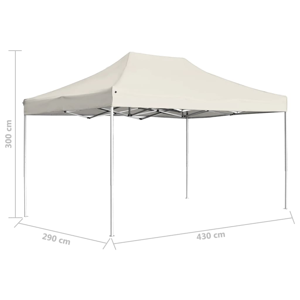 vidaXL Professional Folding Party Tent Aluminium 4.5x3 m Cream