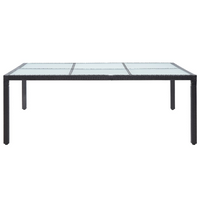 Outdoor Dining Table Black 200x150x74 cm Poly Rattan