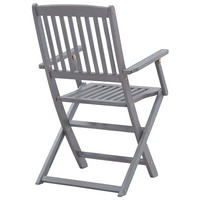 Folding Outdoor Chairs 4 pcs Solid Acacia Wood - Premium Quality | Easy to Clean | Weather-Resistant