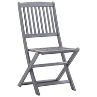 Folding Outdoor Chairs 2 pcs Solid Acacia Wood - Premium Quality, Weather-Resistant and Durable