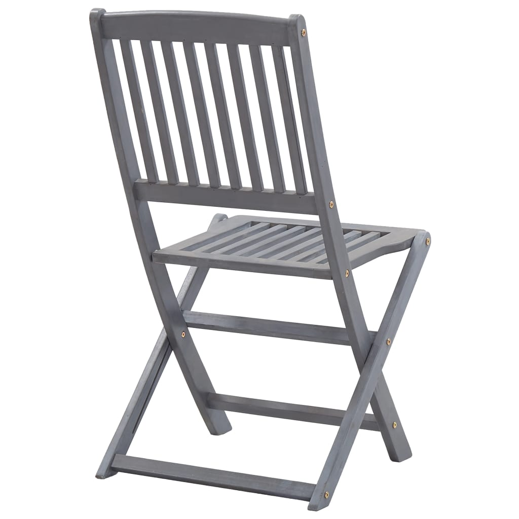 Folding Outdoor Chairs 2 pcs Solid Acacia Wood - Premium Quality, Weather-Resistant and Durable