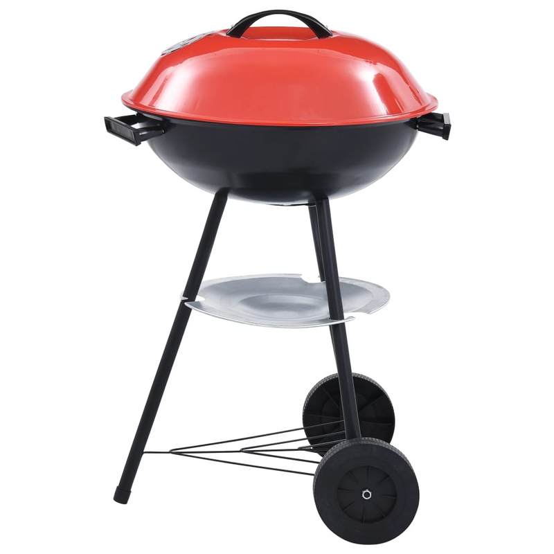 Portable XXL Charcoal Kettle BBQ Grill with Wheels 44 cm