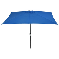 Outdoor Parasol with Metal Pole 300x200 cm Azure - High-Quality, UV Protective, and Easy to Clean