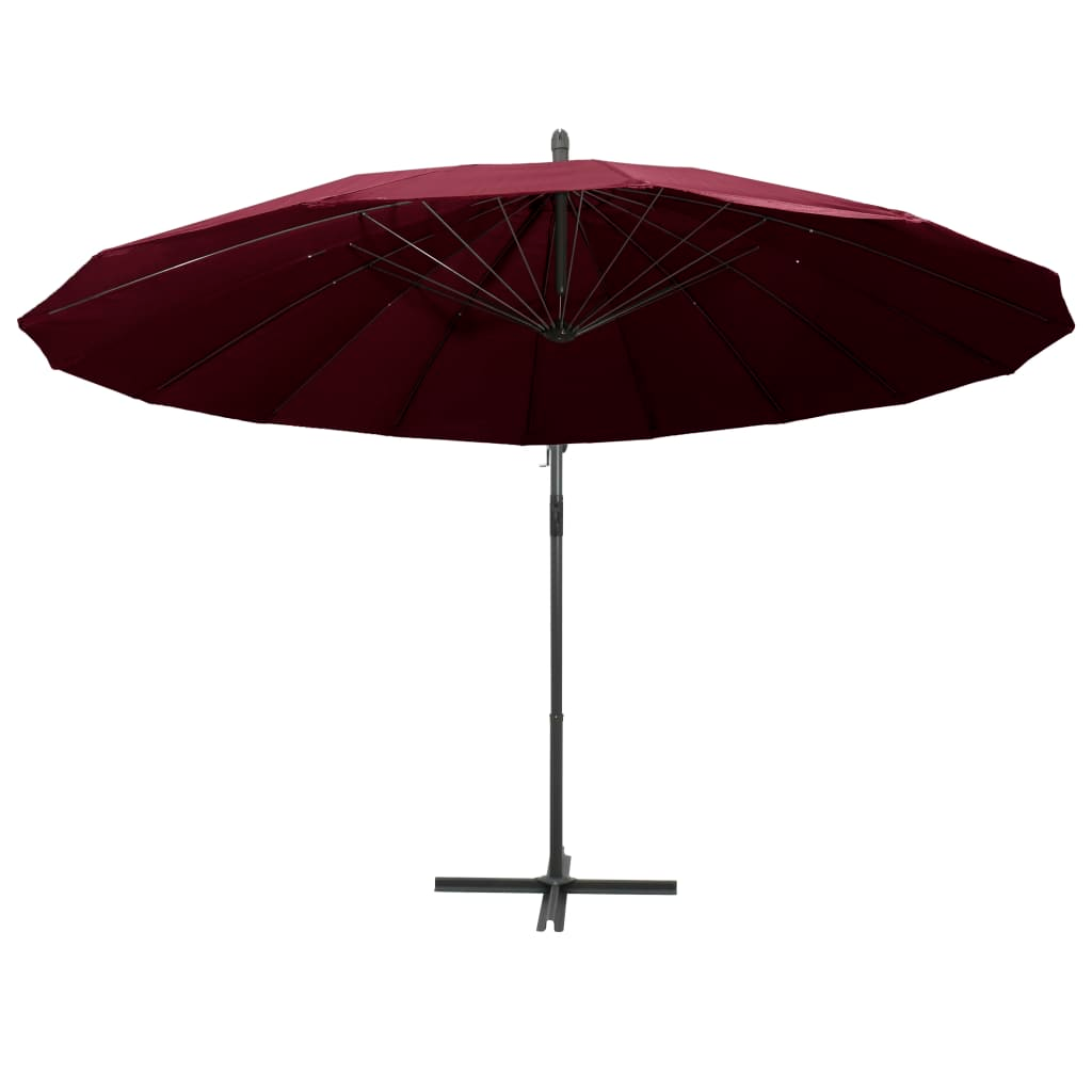 Hanging Parasol Burgundy 3m Aluminium Pole - Create Shade and Protect from Harmful UV Rays