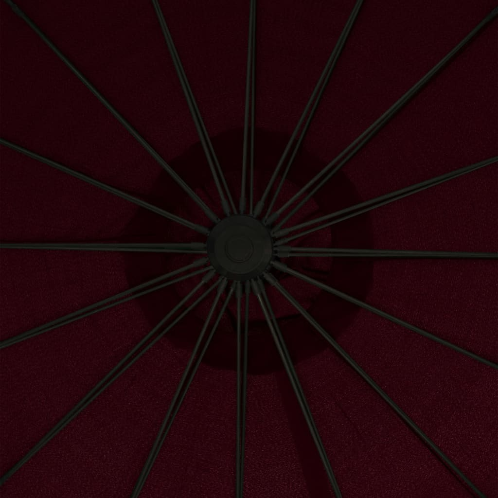 Hanging Parasol Burgundy 3m Aluminium Pole - Create Shade and Protect from Harmful UV Rays