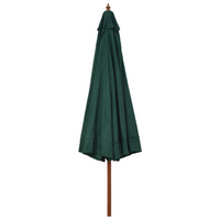 Outdoor Parasol with Wooden Pole 330 cm Green - Shade Your Outdoor Space