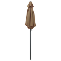 Parasol Taupe 200x224 cm Aluminium - UV Protective, Tiltable, Sturdy Metal Ribs