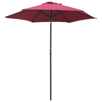 Parasol Burgundy 200x224 cm Aluminium - UV Protective and Portable