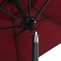 Parasol Burgundy 200x224 cm Aluminium - UV Protective and Portable