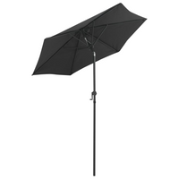 Parasol Anthracite 200x224 cm Aluminium - UV Protective and Foldable