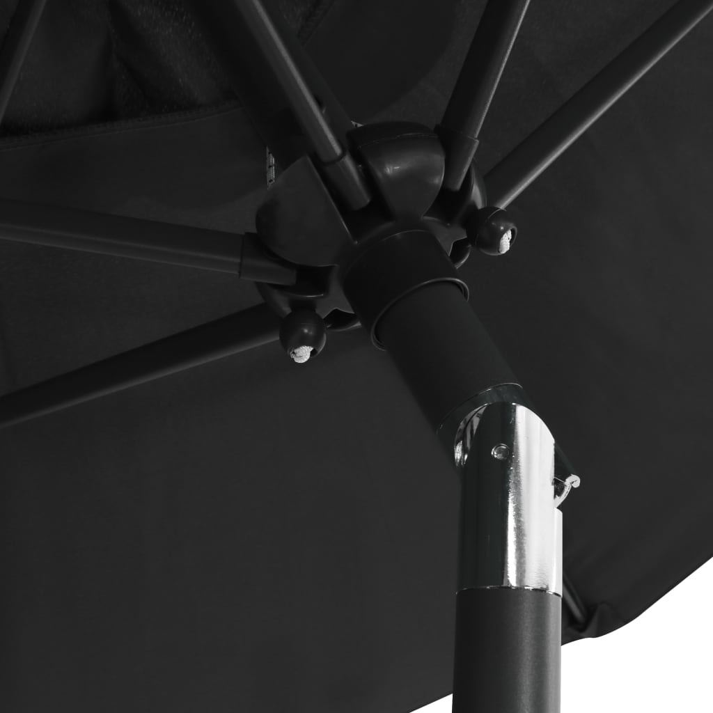 Parasol Anthracite 200x224 cm Aluminium - UV Protective and Foldable