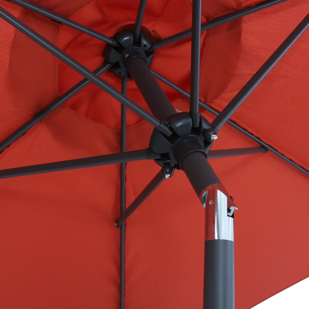 Parasol Terracotta 200x224 cm Aluminium - UV Protective and Portable