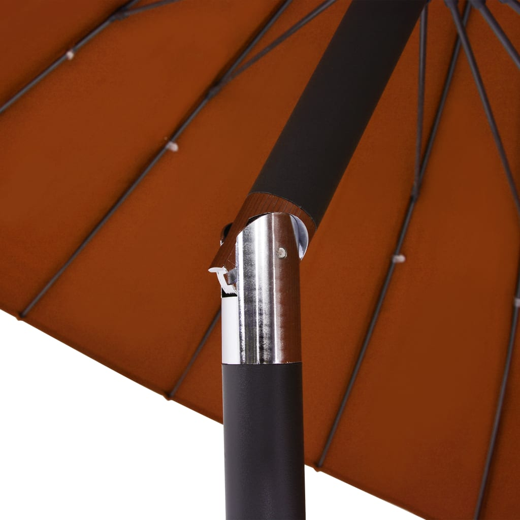 Outdoor Parasol with Aluminium Pole 270 cm Terracotta - UV Protective and Durable