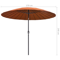 Outdoor Parasol with Aluminium Pole 270 cm Terracotta - UV Protective and Durable