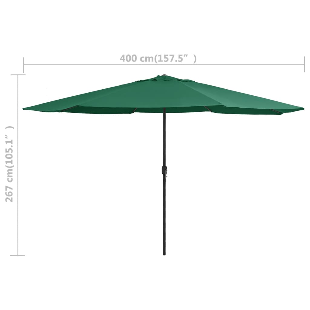 Outdoor Parasol with Metal Pole 390 cm Green | Create Shade and Stay Protected