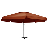 Outdoor Parasol with Aluminium Pole 600 cm Terracotta - UV Protective and Durable