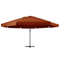 Outdoor Parasol with Aluminium Pole 600 cm Terracotta - UV Protective and Durable