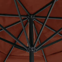 Outdoor Parasol with Aluminium Pole 600 cm Terracotta - UV Protective and Durable