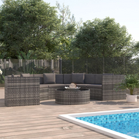 6 Piece Garden Lounge Set with Cushions Poly Rattan Grey - Transform Your Outdoor Space