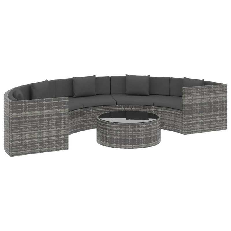 6 Piece Garden Lounge Set with Cushions Poly Rattan Grey - Transform Your Outdoor Space