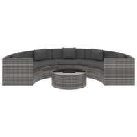 6 Piece Garden Lounge Set with Cushions Poly Rattan Grey - Transform Your Outdoor Space