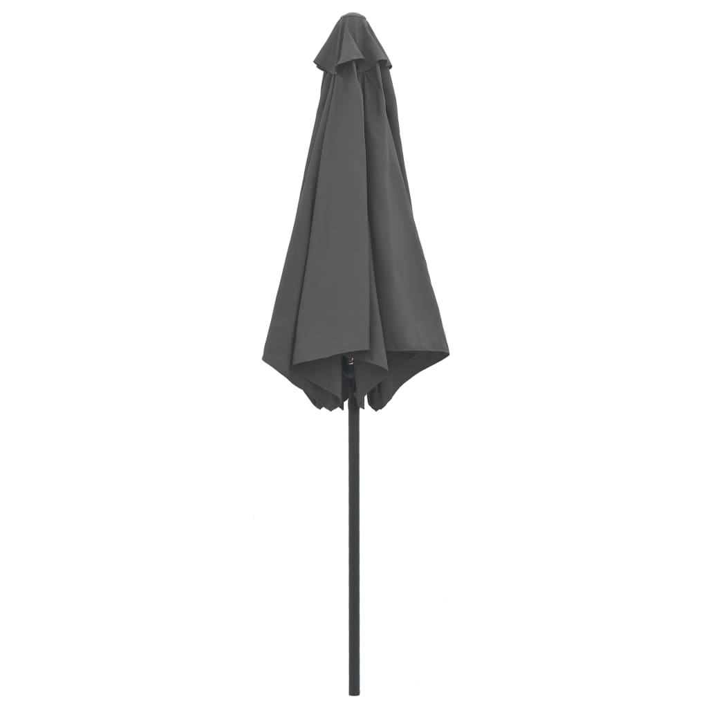 Outdoor Parasol with Aluminium Pole 270x246 cm Anthracite - UV Protective and Durable