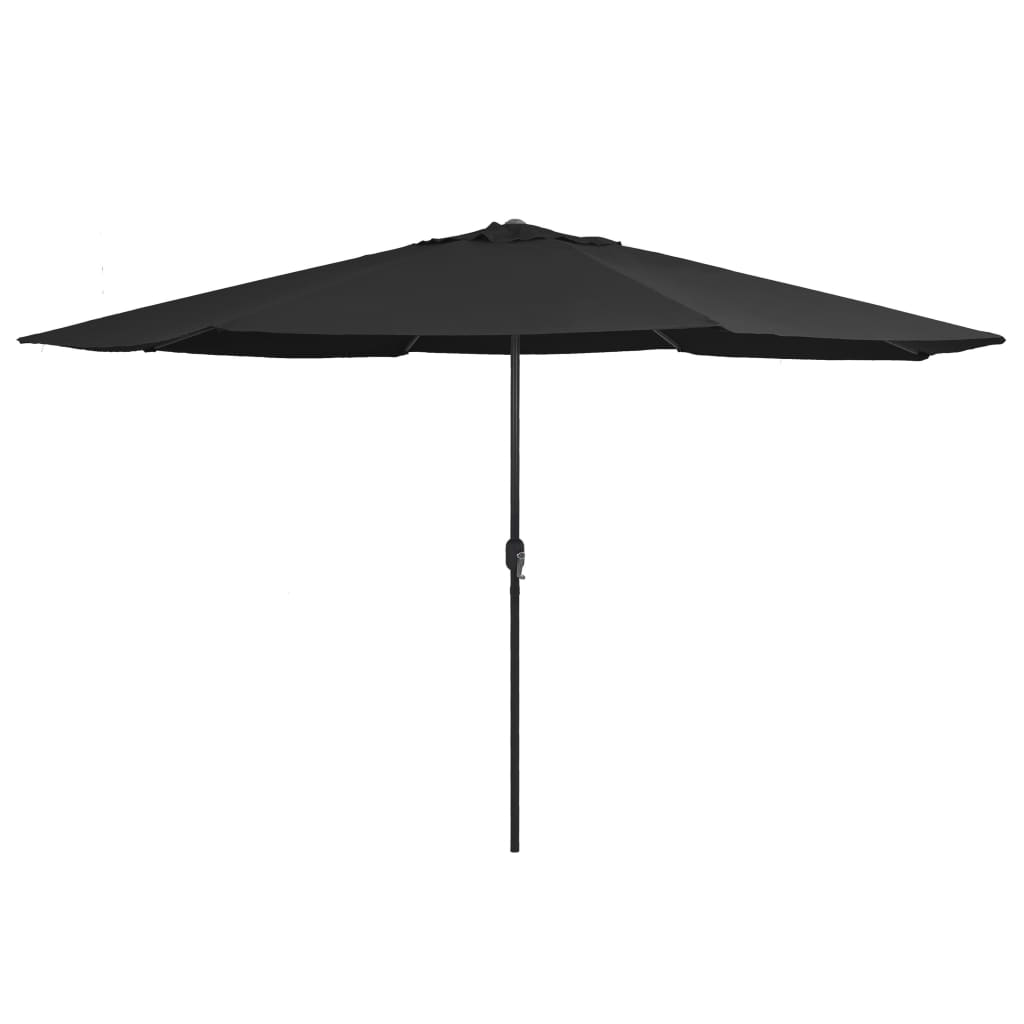 Outdoor Parasol with Metal Pole 390 cm Black - Create Shade and Enjoy Outdoor Time