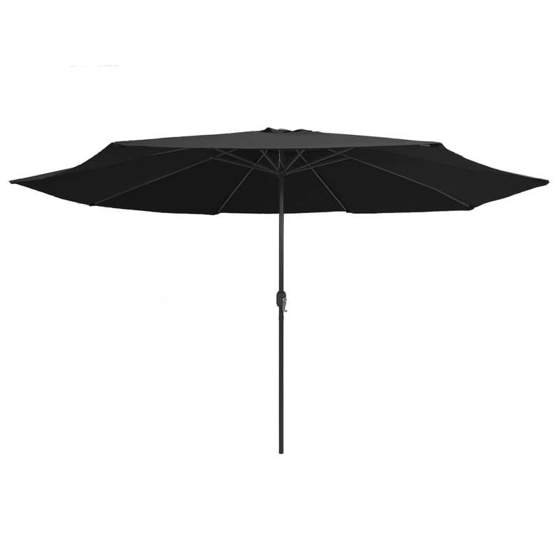 Outdoor Parasol with Metal Pole 390 cm Black - Create Shade and Enjoy Outdoor Time